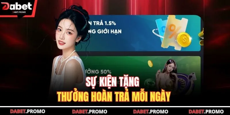 Sự kiện tặng thưởng hoàn trả mỗi ngày